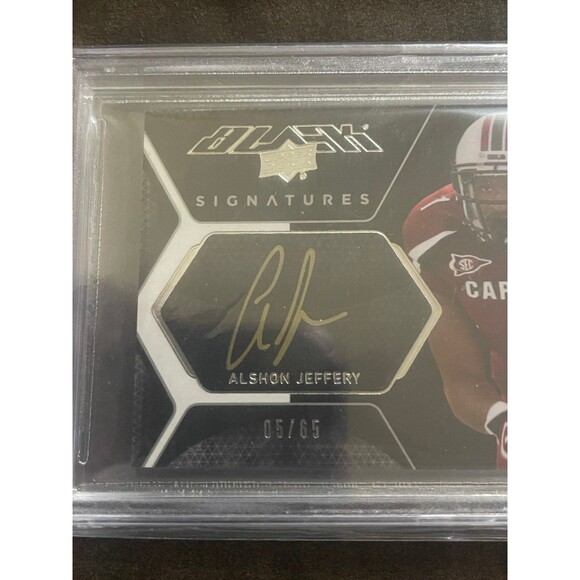 2012 UD Upper Deck Signatures Black Alshon Jeffery RC Rookie BGS 9.5 Auto 5/65‎ - Picture 4 of 7